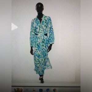 Zara cut out floral and paisley dress